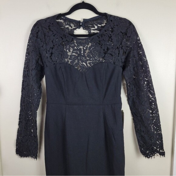 Lulus Whenever You Call Solid Black Lace Open Back Floor Length Maxi Dress - Picture 7 of 12